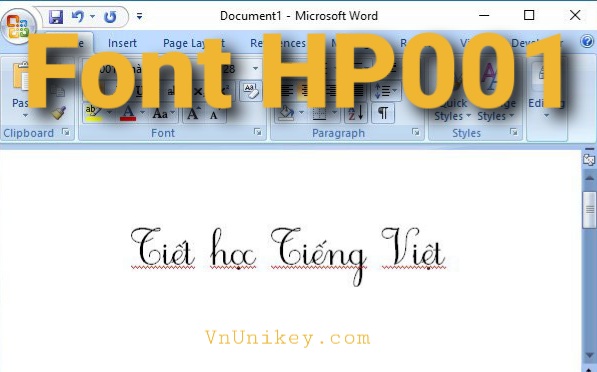 Font chữ HP001 mới nhất miễn phí