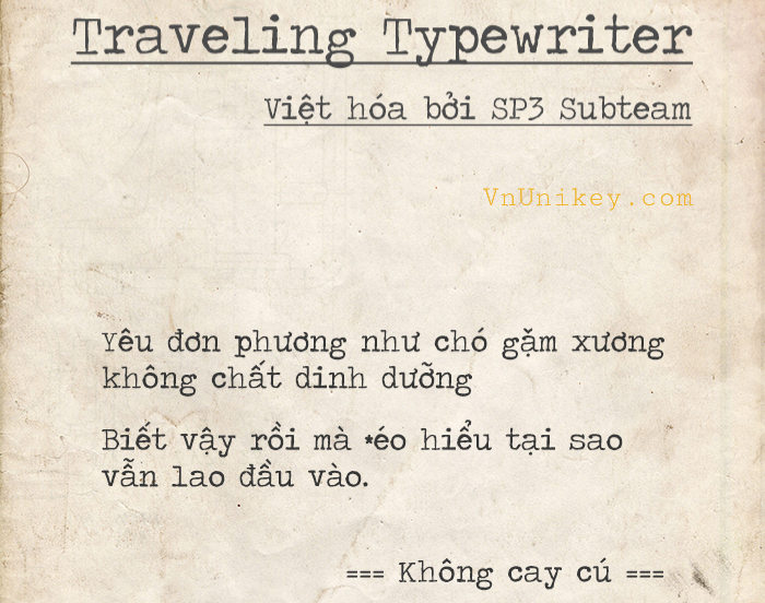 Giới thiệu bộ Font chữ Traveling Typewriter Việt Hóa.